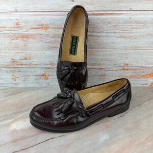 Cole Haan Pinch Shawl/Bow Tassel Loafers Mahogany Leather